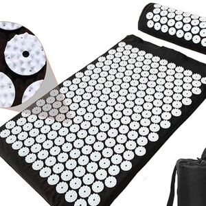NEW Black Acupressure Mat and Pillow Set in original box